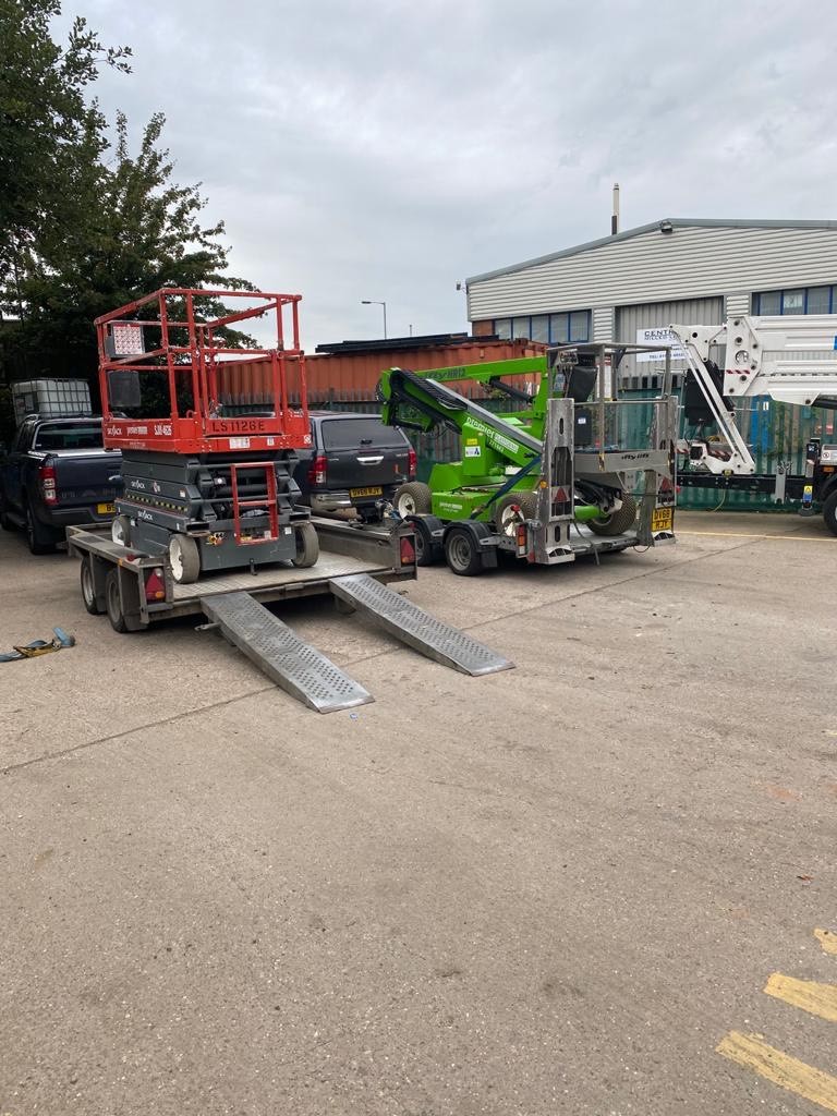 Trucks loaded for for delivery