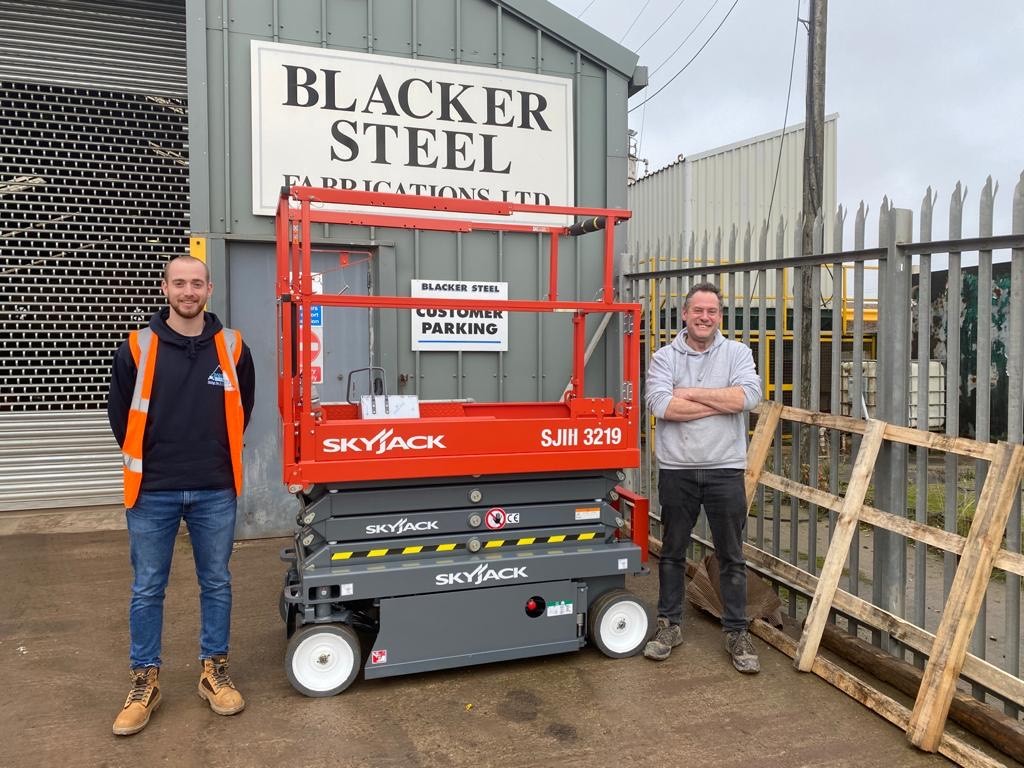 Handing over a brand new SkyJack 3219 to Blacker Steel Fabrications